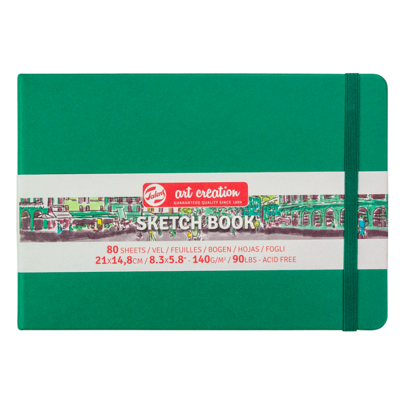 Альбом для графики Royal Talens Art Creation твердый переплет 140 г/кв. м 80 л. 21x15 см Forest Green (9314335M) Альбом для графики Royal Talens Art Creation твердый переплет 140 г/кв. м 80 л. 21x15 см Forest Green (9314335M)