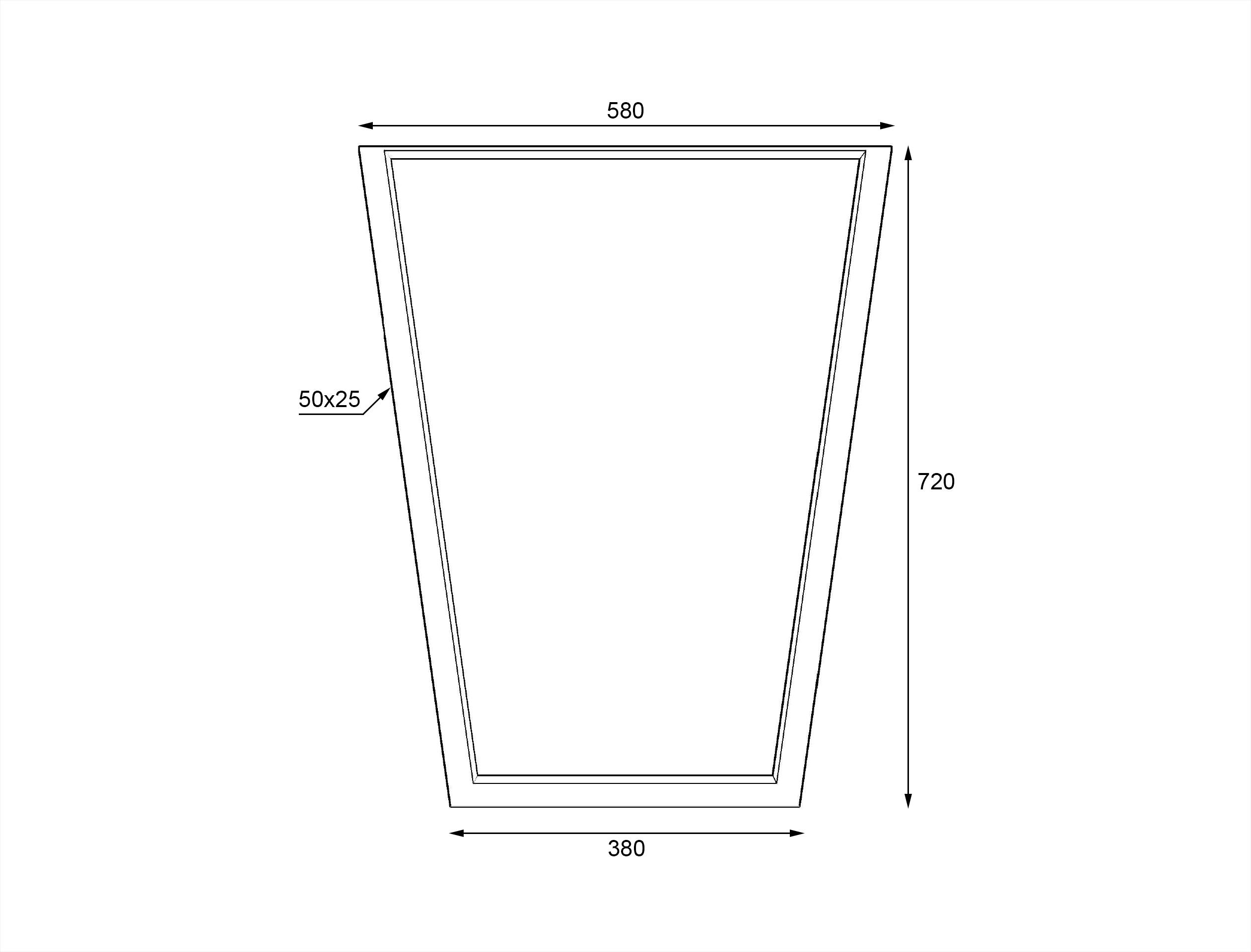 Опора для столу Lofty Серія 9 із металу ширина 580х380 мм Чорний - фото 2 Опора для столу Lofty Серія 9 із металу ширина 580х380 мм Чорний - фото 2