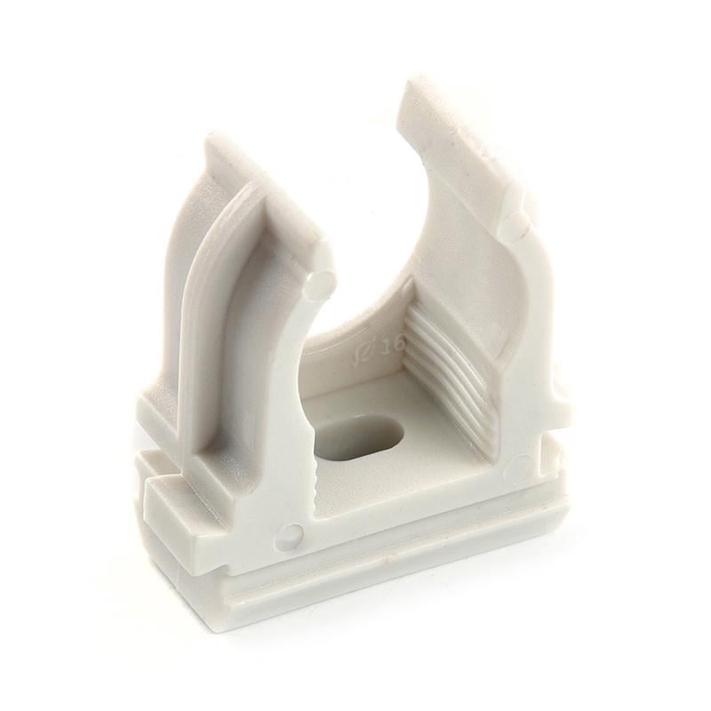 Кліпса для гофри Apro під монтажний пістолет 16 мм 100 шт. Білий (KG-16WP)