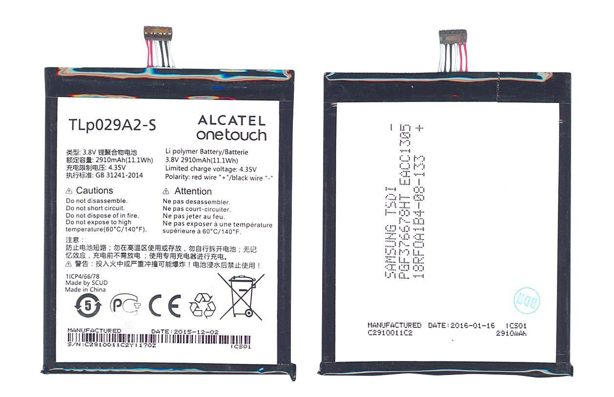 Аккумулятор для смартфона Alcatel TLp029A2-S One Touch Idol 3 6045 3,8V 2910 mAh 11,1 Wh White
