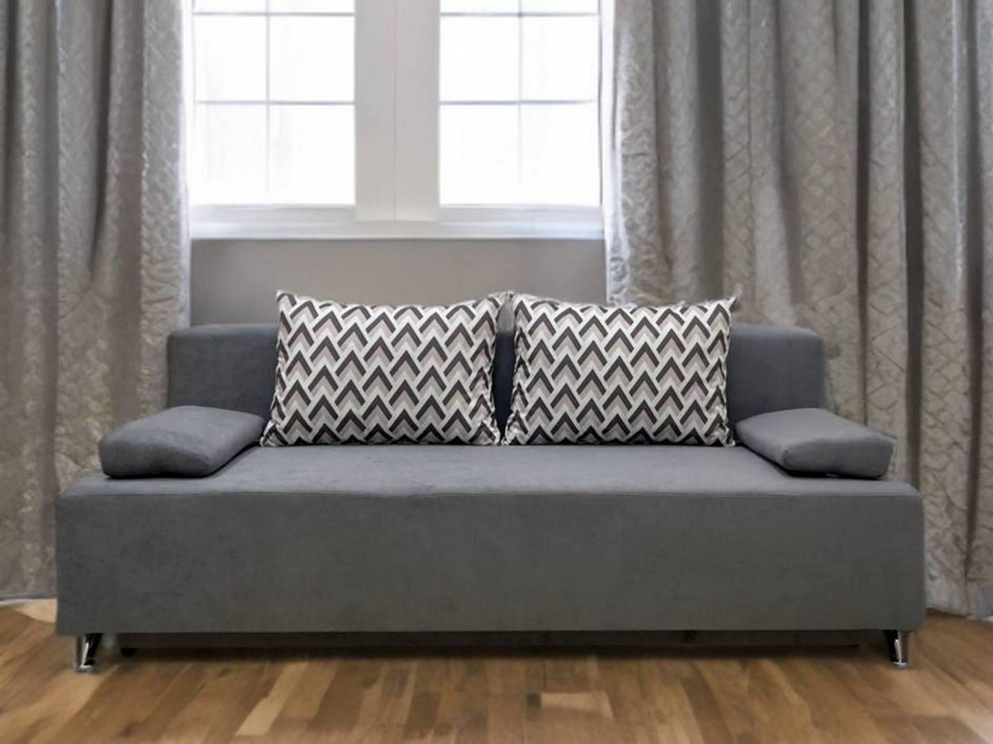 Диван Virkoni Танго еврокнижка Аляска 93/Олимп 01 189x83x71 см Светло-серый/Принт (44704-01001059301) - фото 3