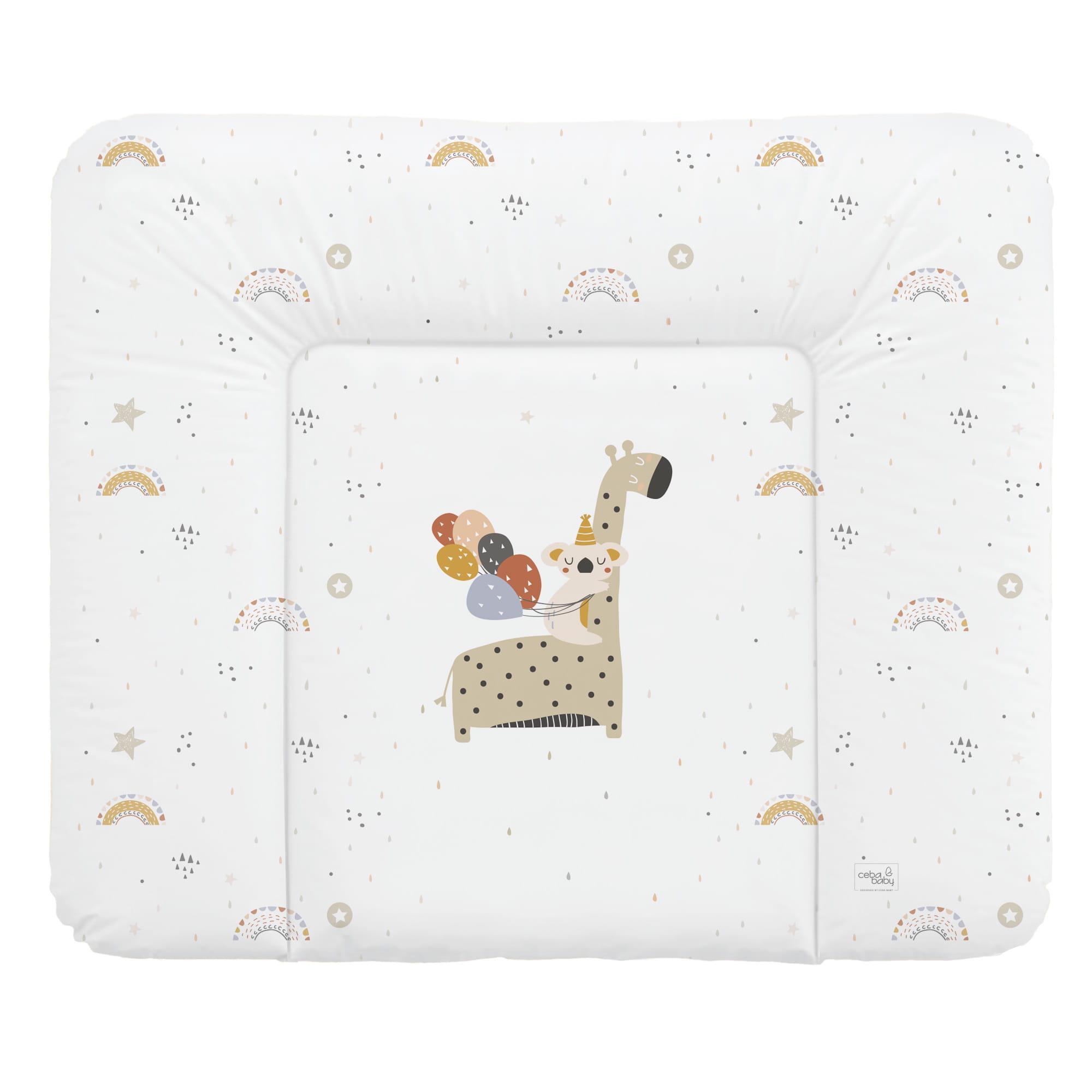 Матрас пеленальный Cebababy Retro Autumn W-134-000-637 Giraffe 85x72 см Белый