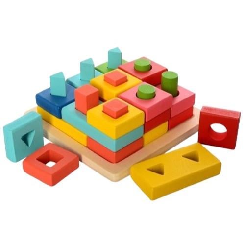 Деревянная Пирамидка-геометрик (MD 2345)