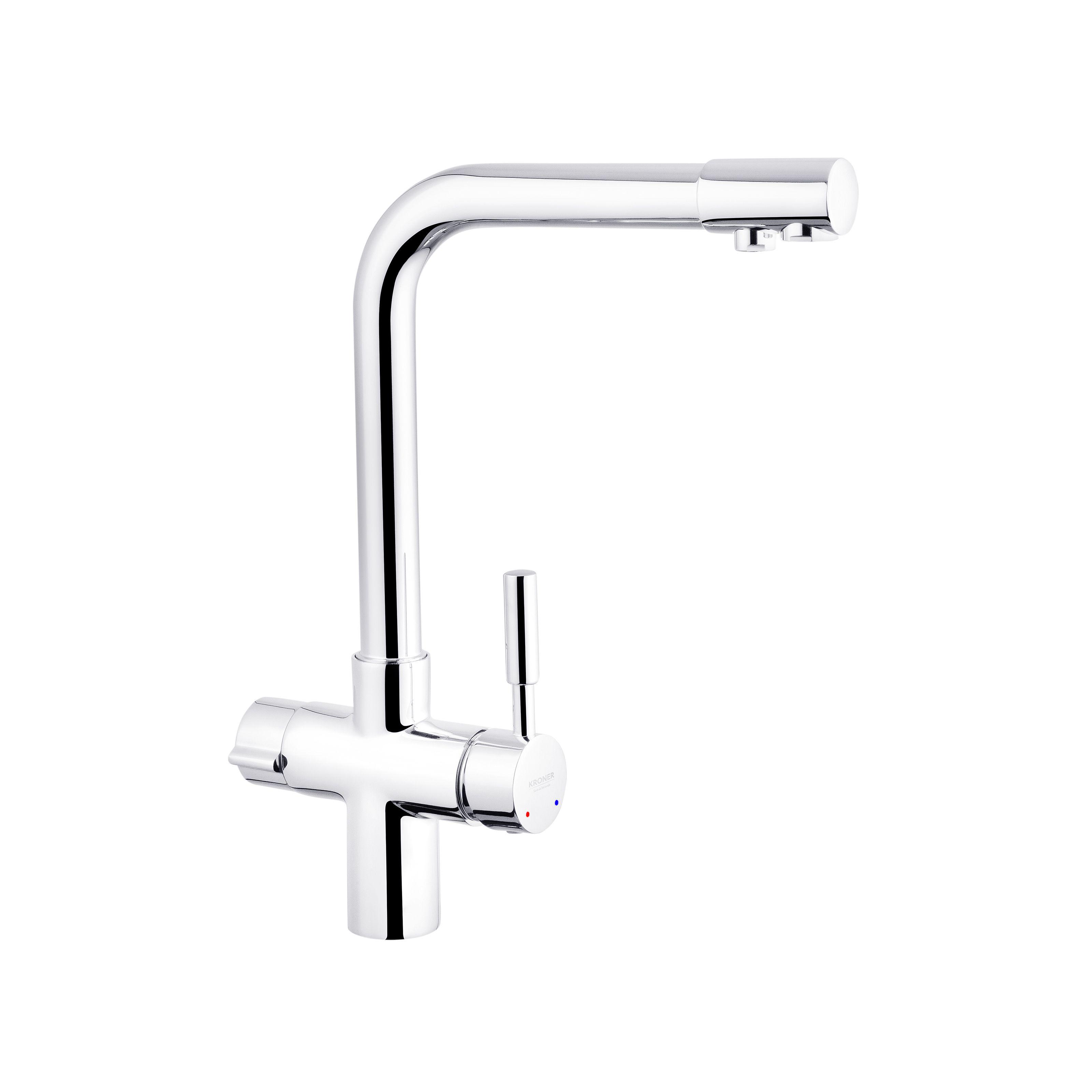 Смеситель для кухни KRONER Küche-C0381 CV024307 на две воды Хром (137805)