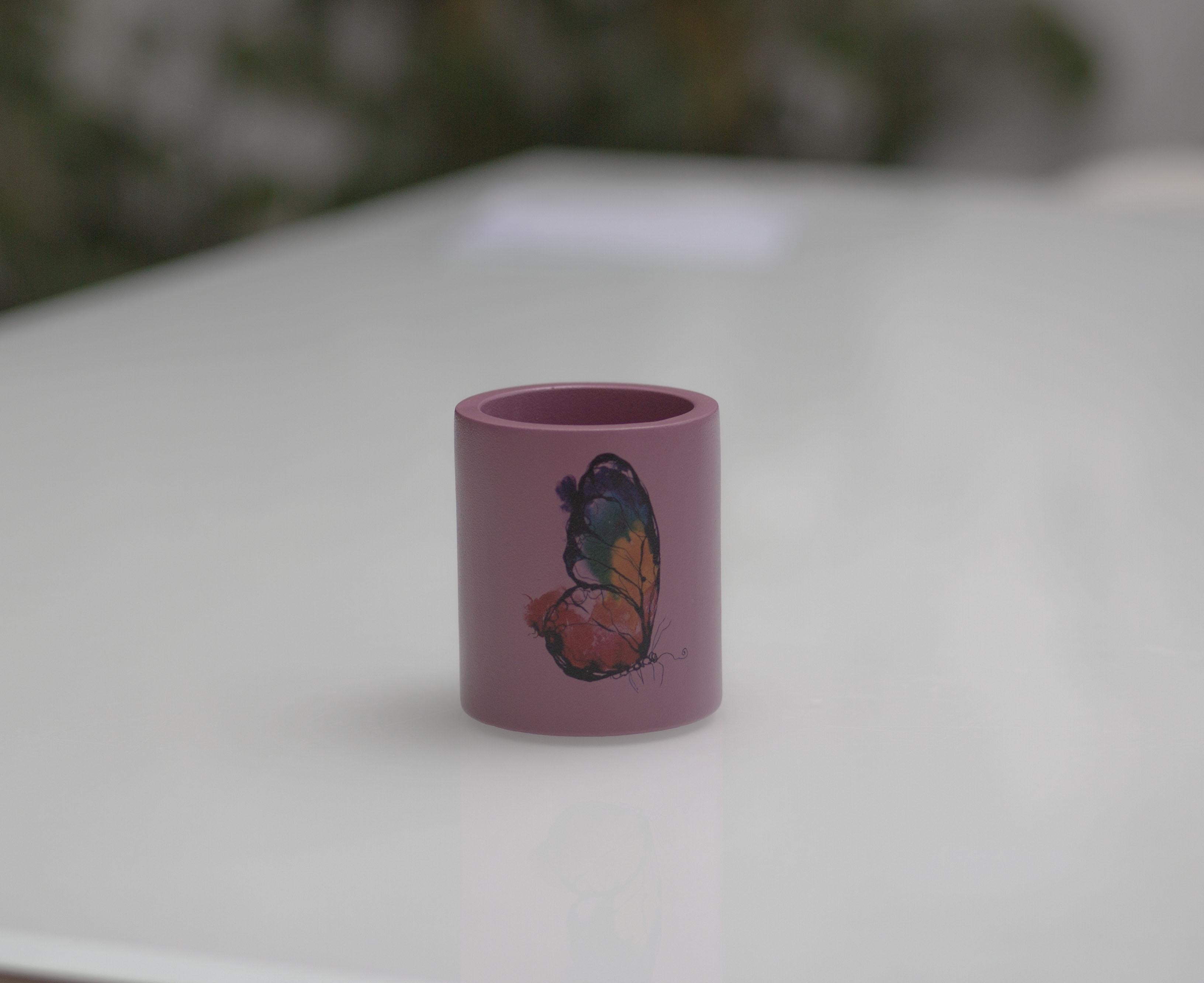 Підставка-органайзер/склянка для канцелярії CUTE Butterflies Raspberry