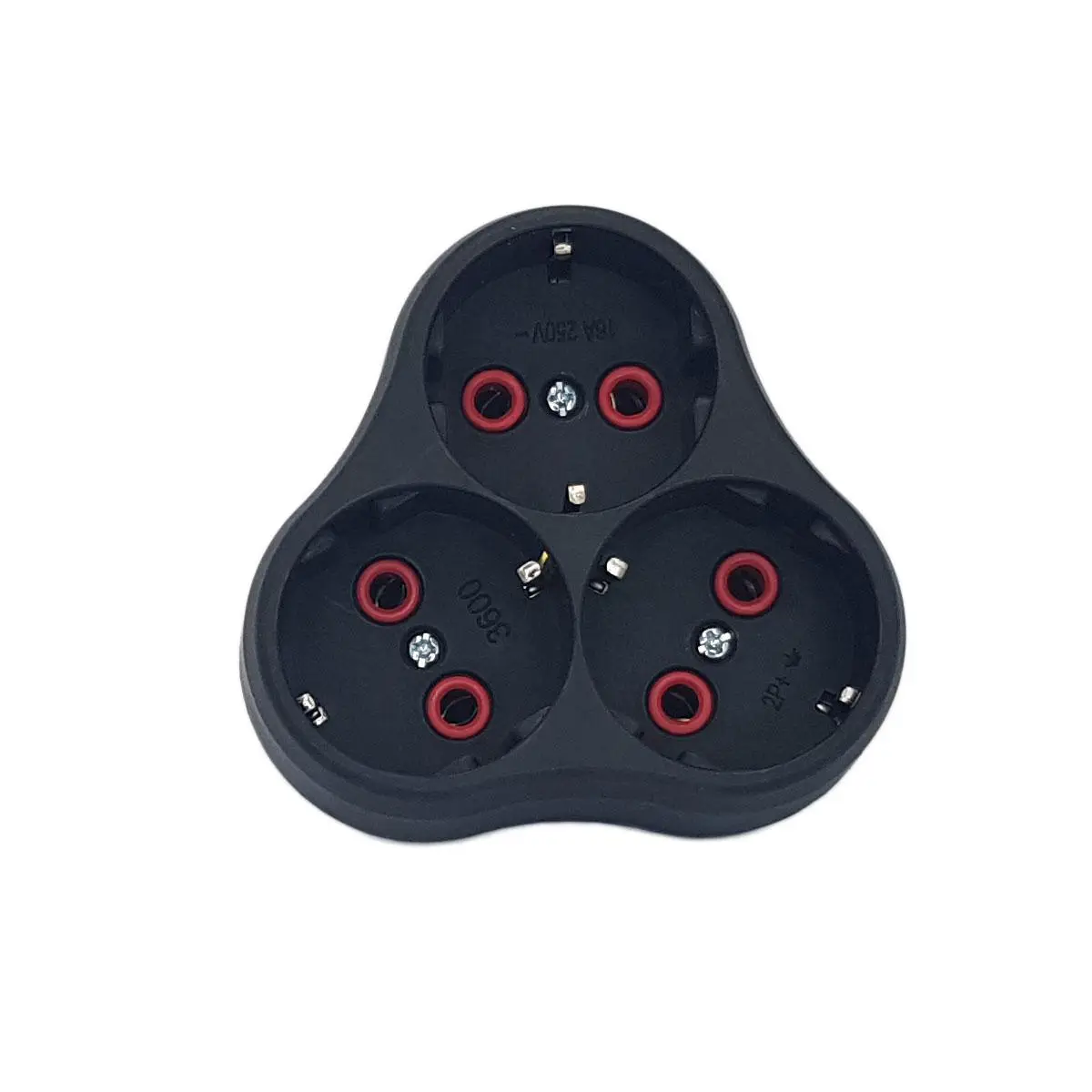 Трійник Neomax NX1114 з заземленням Чорний (27848662)