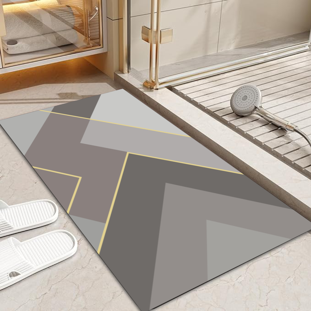 Коврик для ванной комнаты Aquarius Диатомовый 50х80 см Кофейный/Серый (300103) Коврик для ванной комнаты Aquarius Диатомовый 50х80 см Кофейный/Серый (300103)