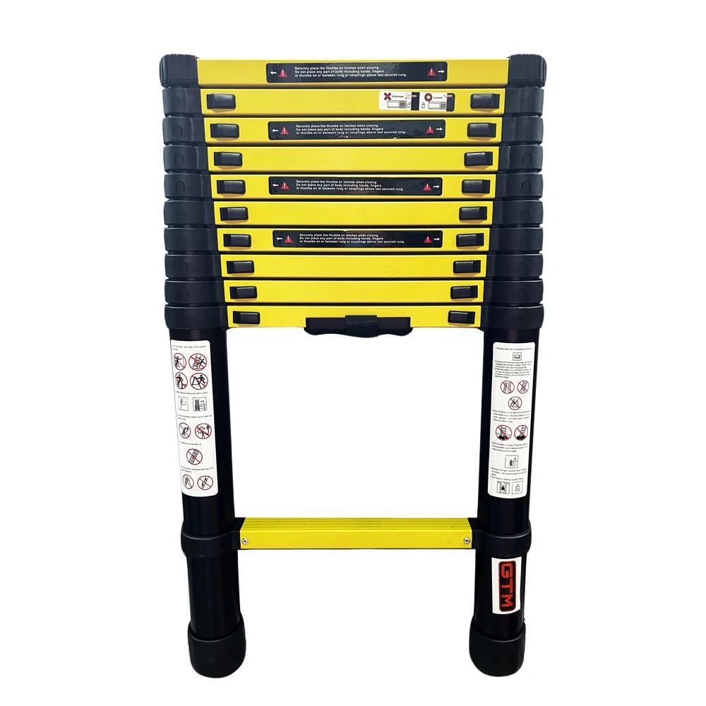 Лестница телескопическая GTM алюминиевая 1x11 3,2 м 11 ступеней 150 кг Лестница телескопическая GTM алюминиевая 1x11 3,2 м 11 ступеней 150 кг