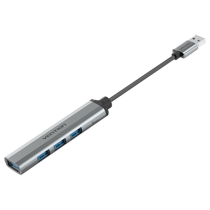 USB-хаб на 4 порта Vention USB-A/USB 3.0/0.1 м Серый (CKPHB) USB-хаб на 4 порта Vention USB-A/USB 3.0/0.1 м Серый (CKPHB)