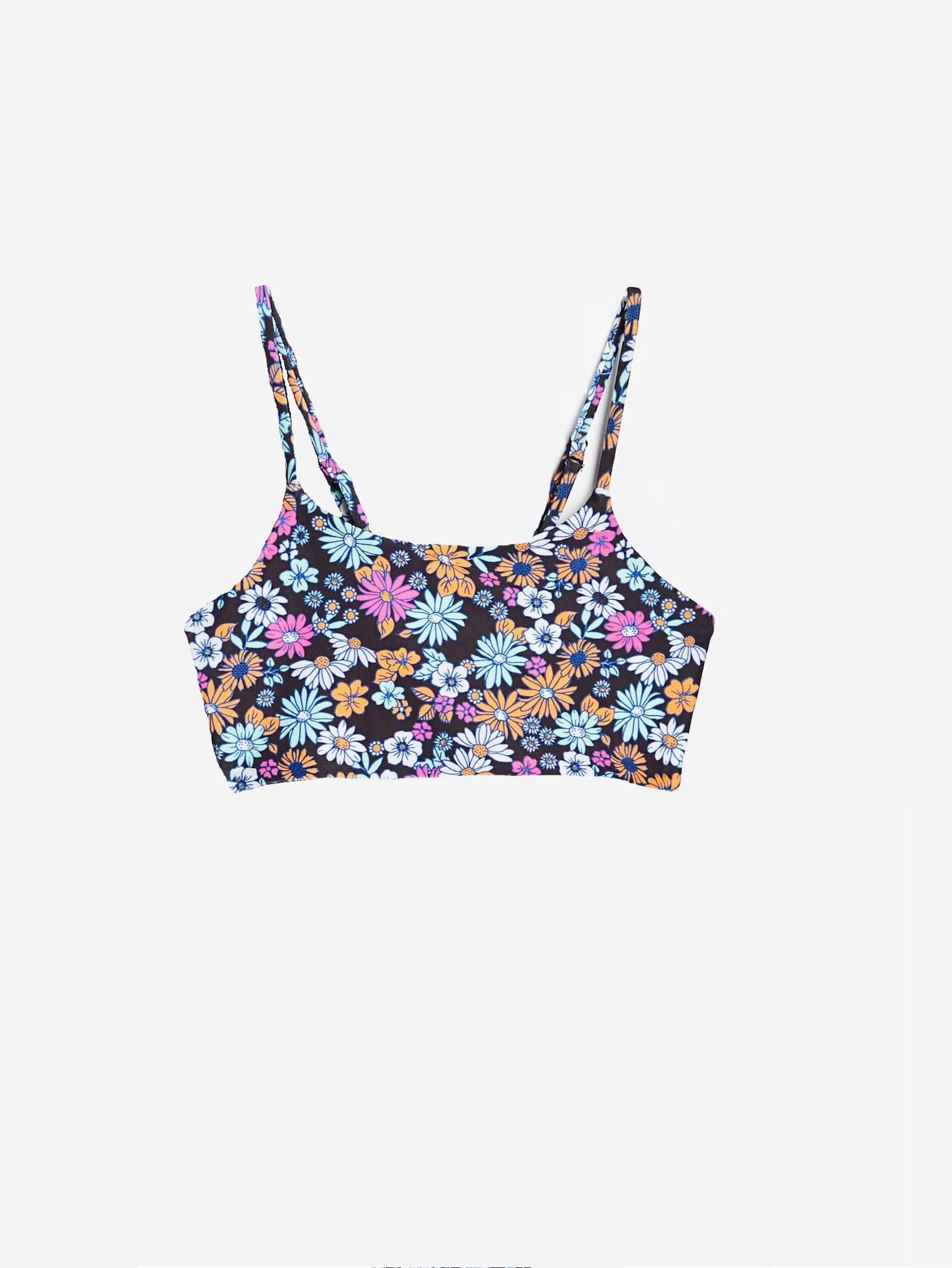 Топ купальний H&M Квіти 158-164 см Чорний (А31101114395)