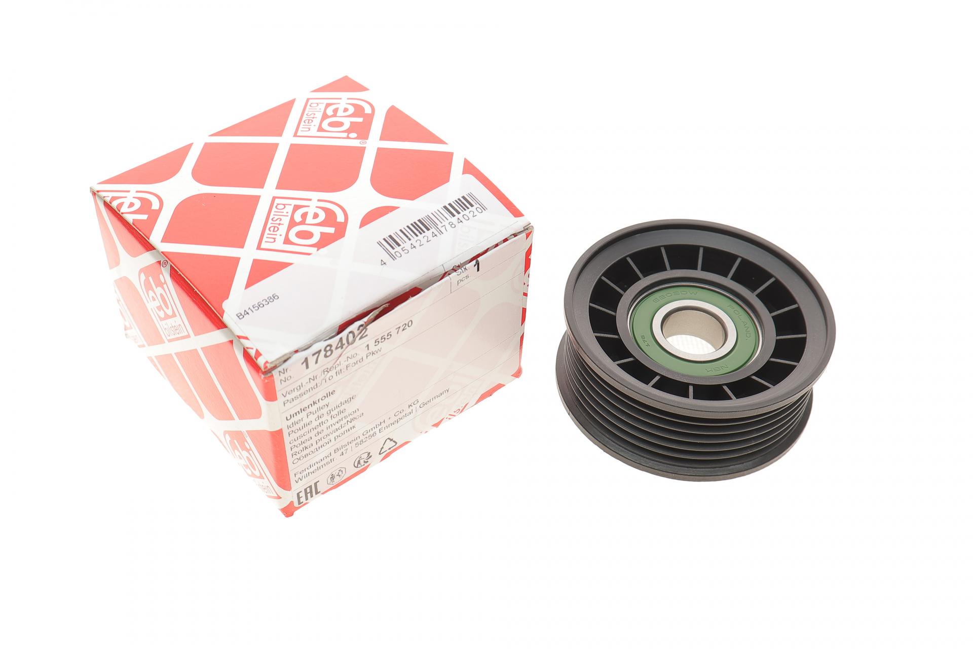 Ролик генератора FEBI BILSTEIN Ford Focus/Fiesta/C-Max 1.0-1.6 04- паразитный 73x29 мм (178402 FEBI BILSTEIN)