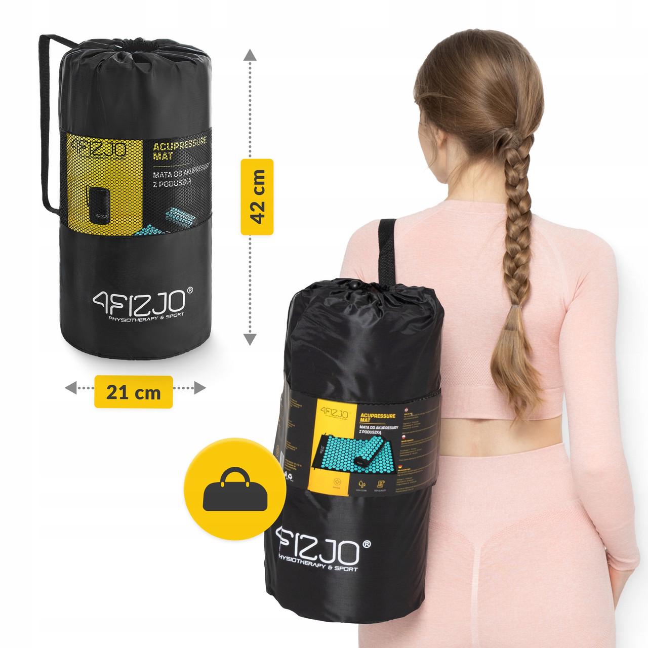 Килимок акупунктурний з валиком 4fizjo Classic Mat Аплікатор Кузнєцова Black/Blue (P-5905973402385) - фото 8