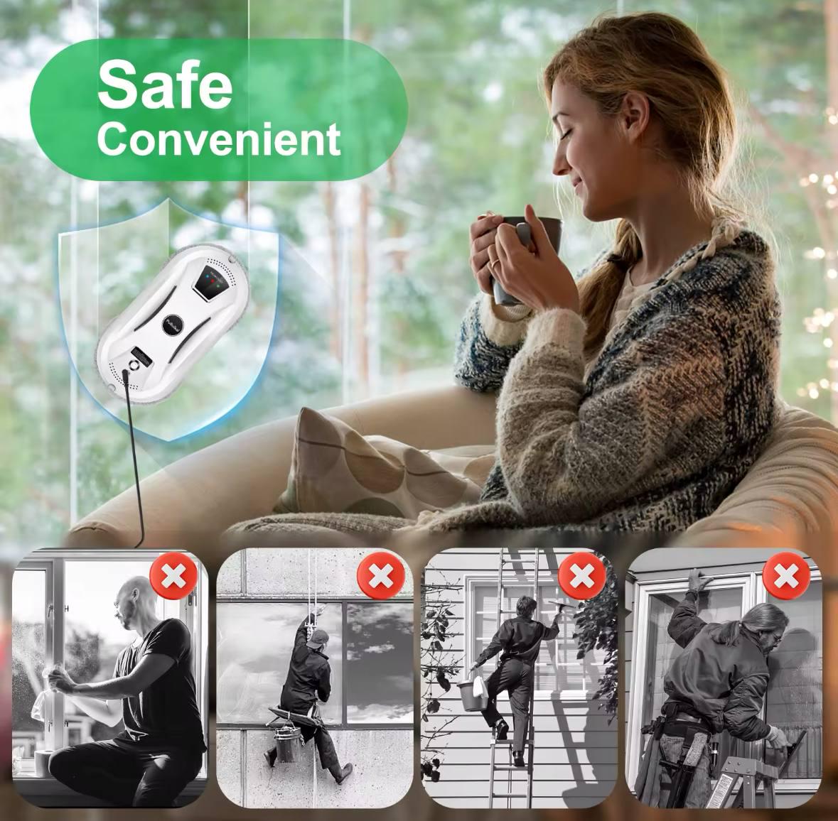 Робот-мойщик для окон 80 Вт Белый - фото 5 Робот-мойщик для окон 80 Вт Белый - фото 5