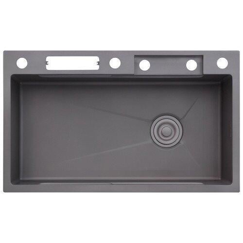 Мийка кухонна Kroner KRP PVD Schwarze SET7545NG (2667608041)