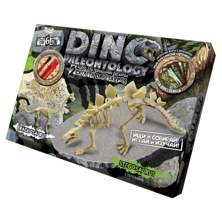 Набор для экспериментов Danko Toys для проведения раскопок DINO PALEONTOLOGY в коробке Стегозавр 40х28,5х6 см от 6 лет Белый (IE-175-E-48) Набор для экспериментов Danko Toys для проведения раскопок DINO PALEONTOLOGY в коробке Стегозавр 40х28,5х6 см от 6 лет Белый (IE-175-E-48)