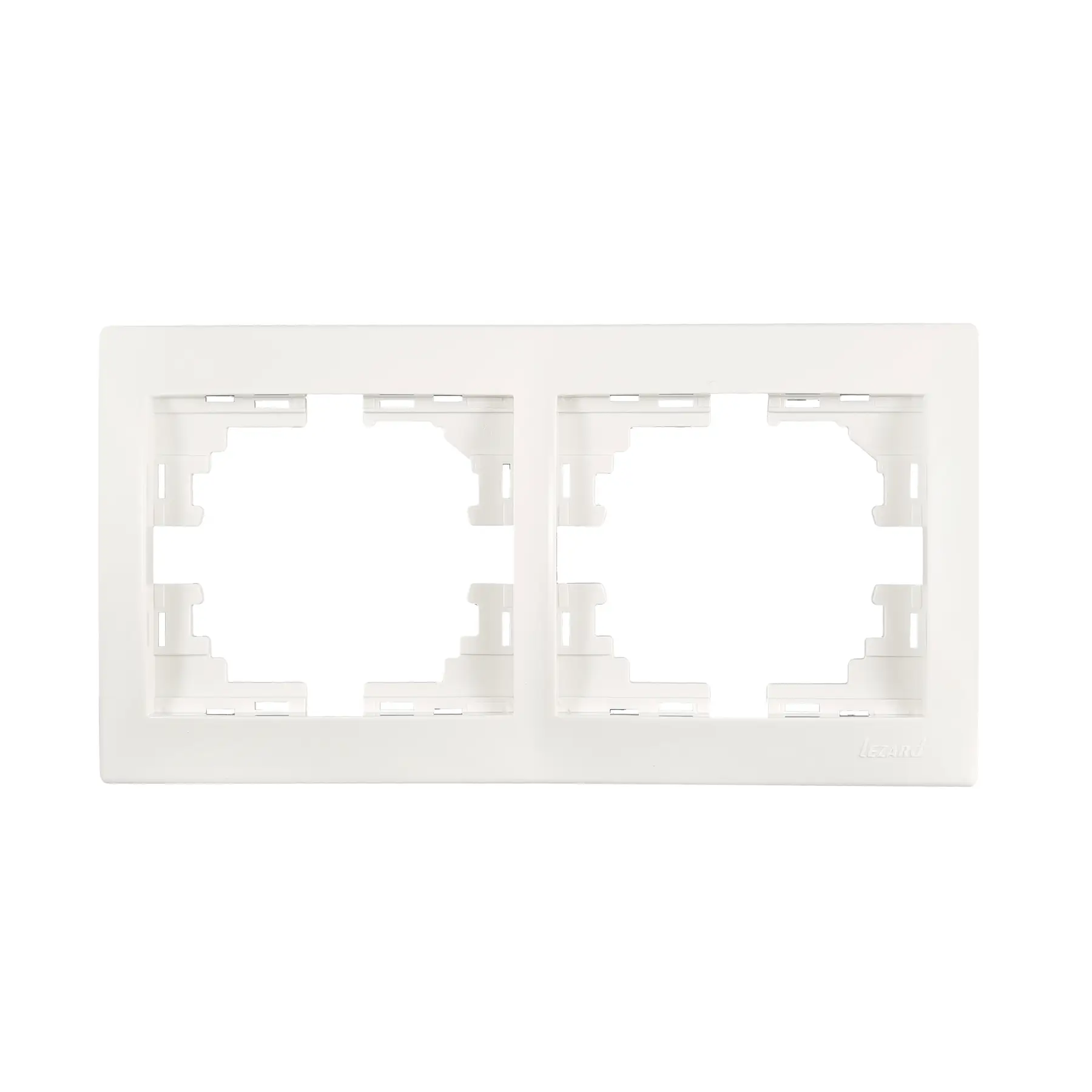 Рамка Lezard Mira 2-местная горизонтальная Белый
