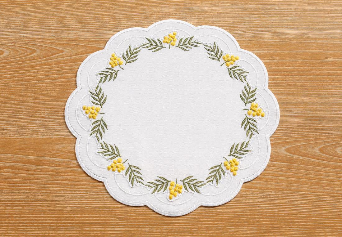 Набор сервировочных хлопковых салфеток с вишивкой Mimosa Garden 3 шт. 32 см (445-273)