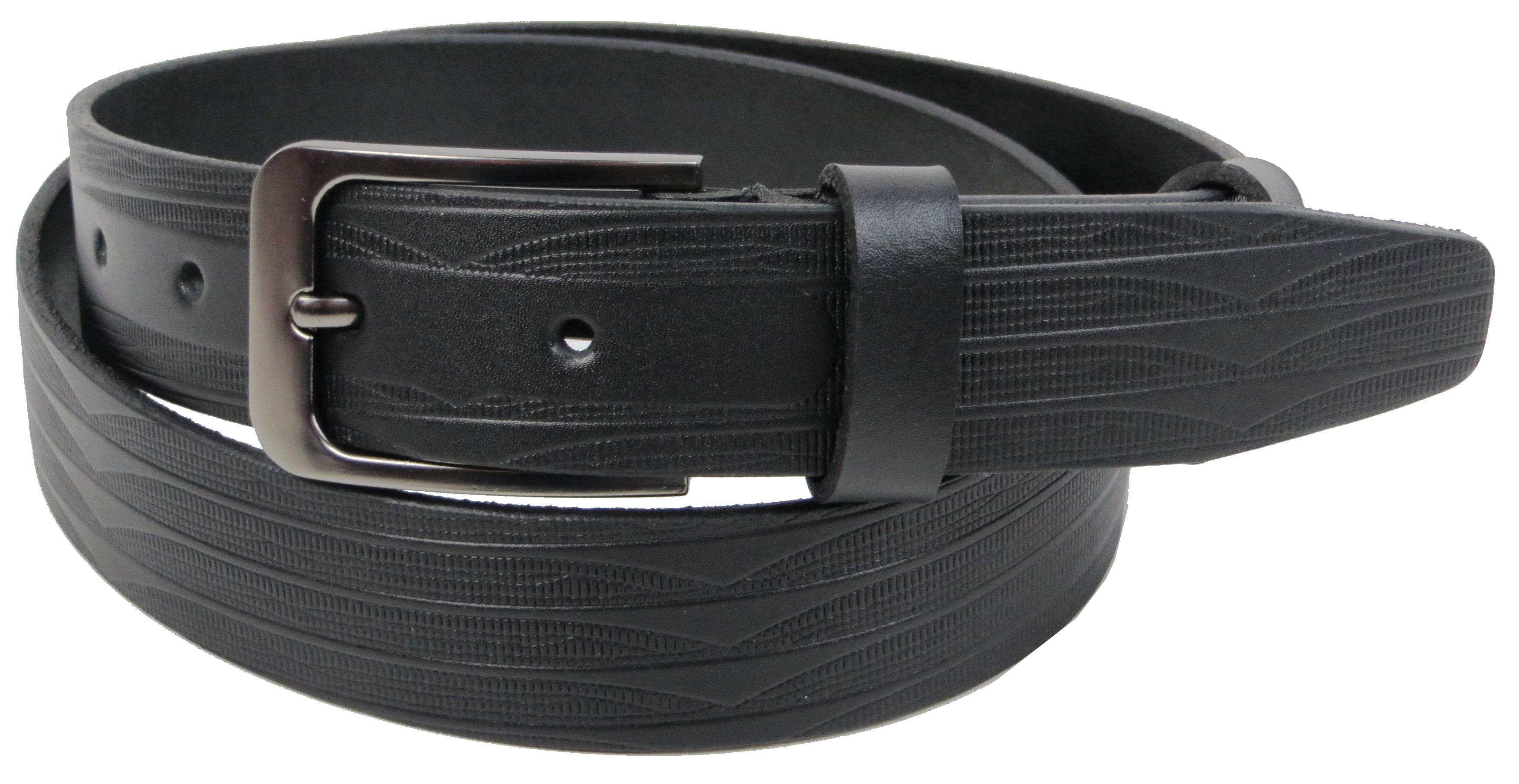 Ремінь чоловічий Skipper шкіряний Чорний (1475-35)