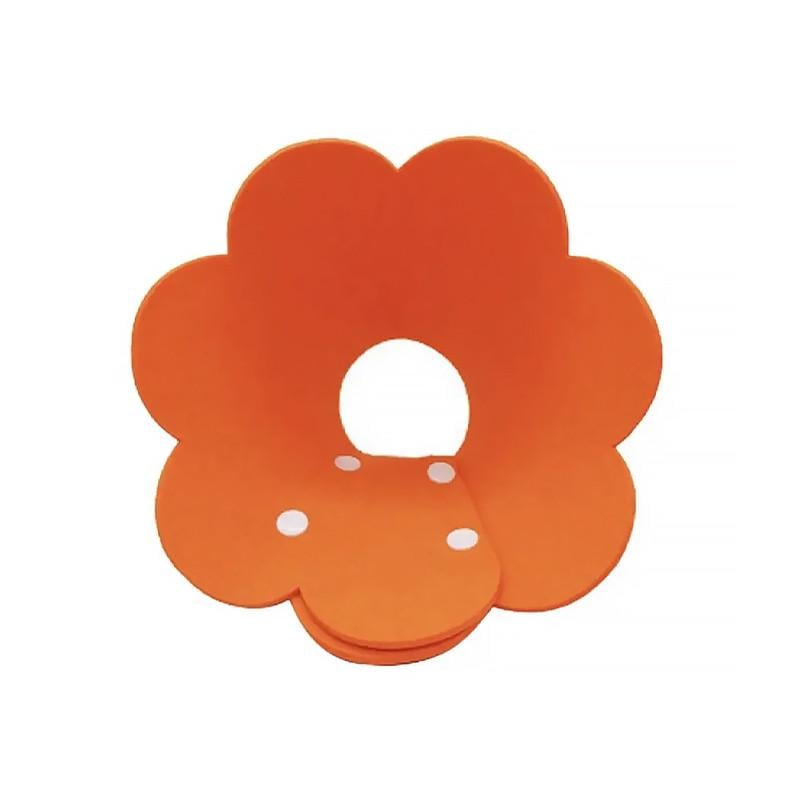 Воротник-подушка для кошек мягкий Lesko DT-1063 Flower M Orange