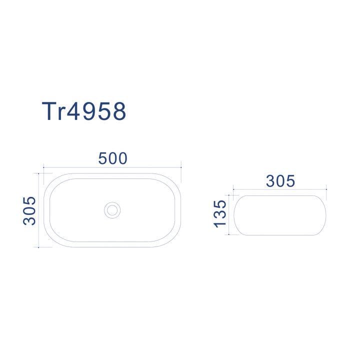 Умивальник накладний Uptrend Hebe 50x30,5x13,5 см Білий - фото 4