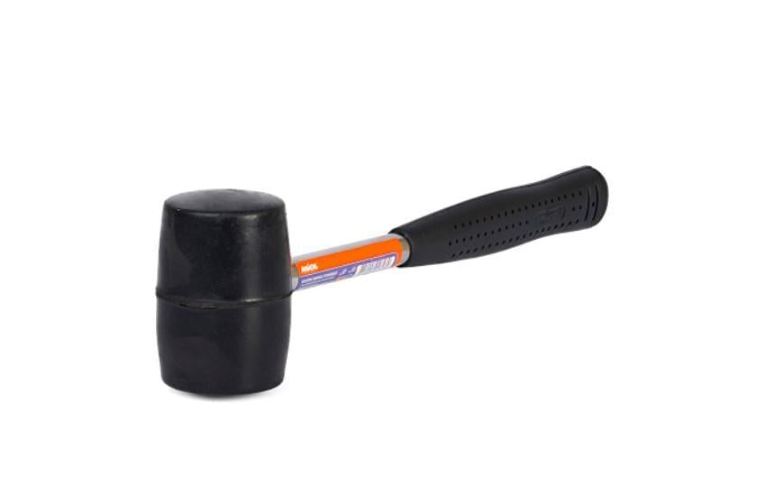 Киянка резиновая Miol 680 г черная резина рукоятка металлическая (22713)