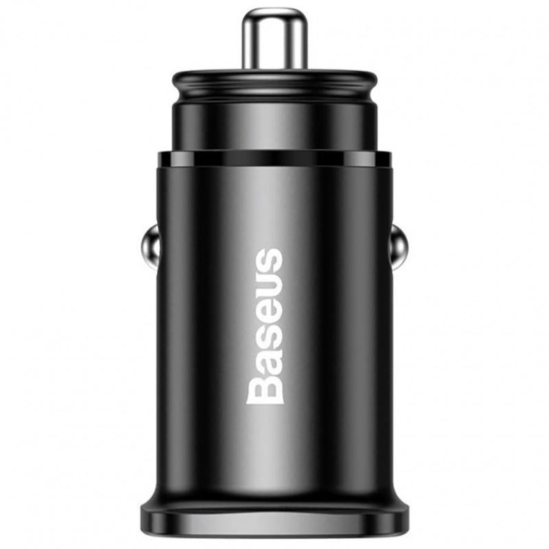 Автомобільний зарядний пристрій BASEUS Square Metal PD 3.0 QC 4.0+ 30W USB/Type-C CCALL-AS Чорний (00000031177_1)