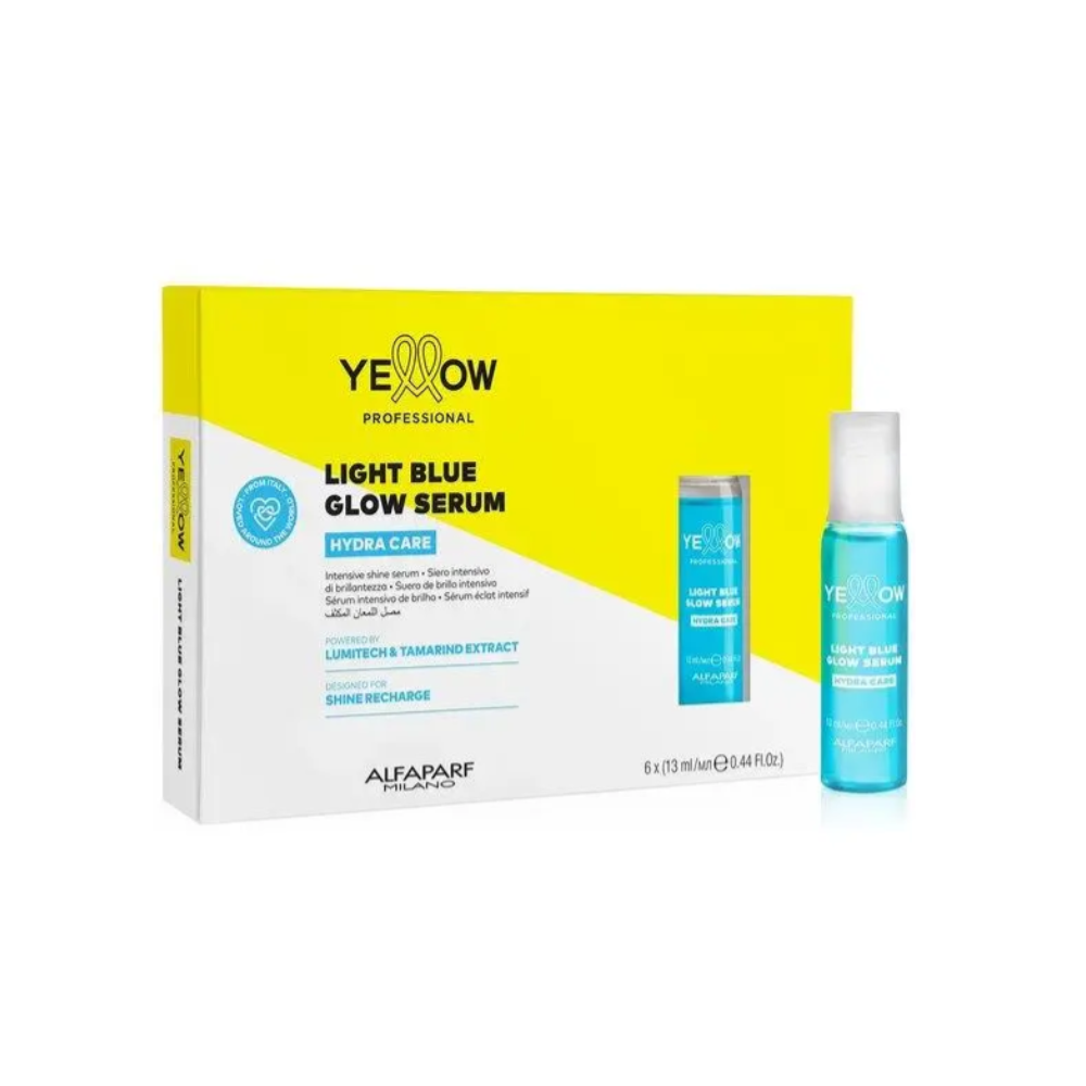 Сироватка в ампулах для зволоження і блиску волосся Yellow Light Blue Glow Serum Hydra Care 6х13 мл