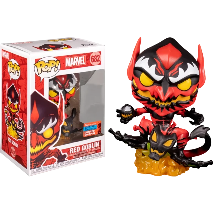 Дитяча ігрова фігурка Funko Pop Spider Man Red Goblin 10 cм (FP SM 682)
