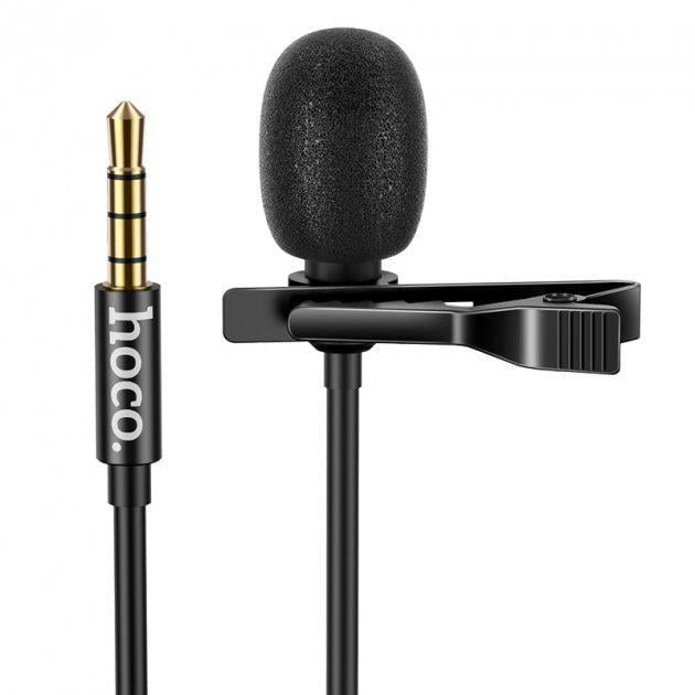 Микрофон HOCO Desired wired mini Clip microphone DI02 AUX 2м black Микрофон HOCO Desired wired mini Clip microphone DI02 AUX 2м black