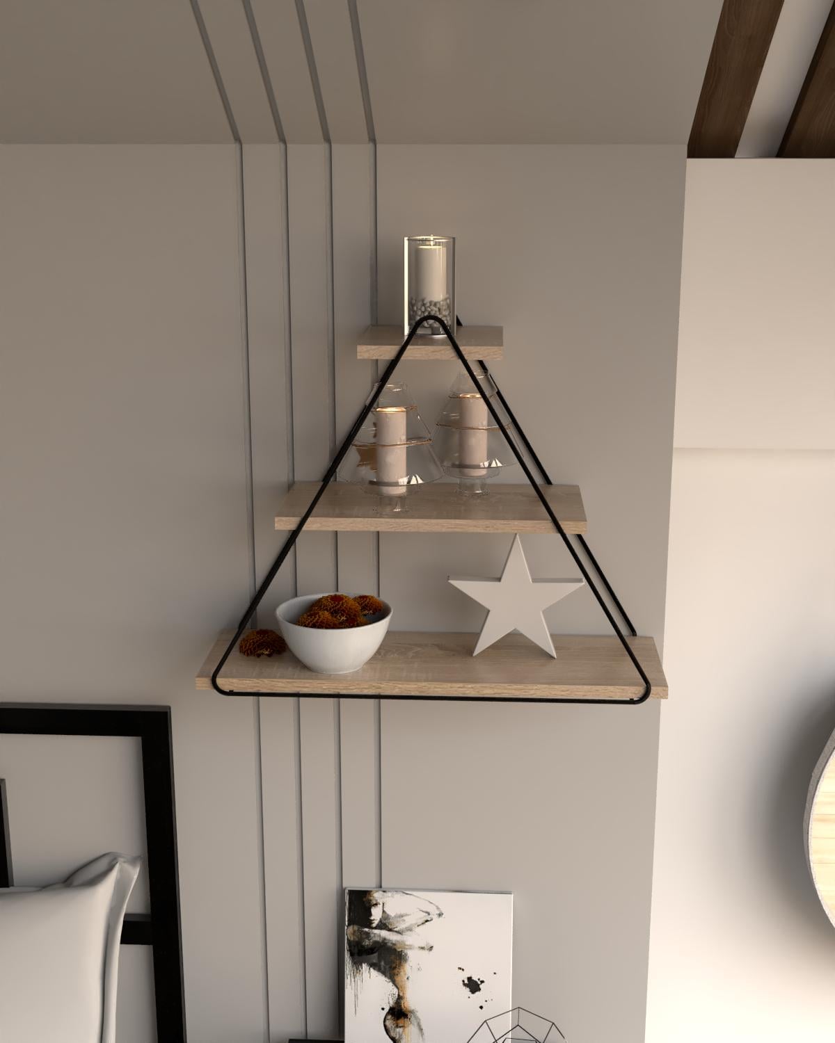 Полка настенная EcoLoft Триангло DSP-1343-6 в стиле лофт Дуб Сонома (31708469) Полка настенная EcoLoft Триангло DSP-1343-6 в стиле лофт Дуб Сонома (31708469)