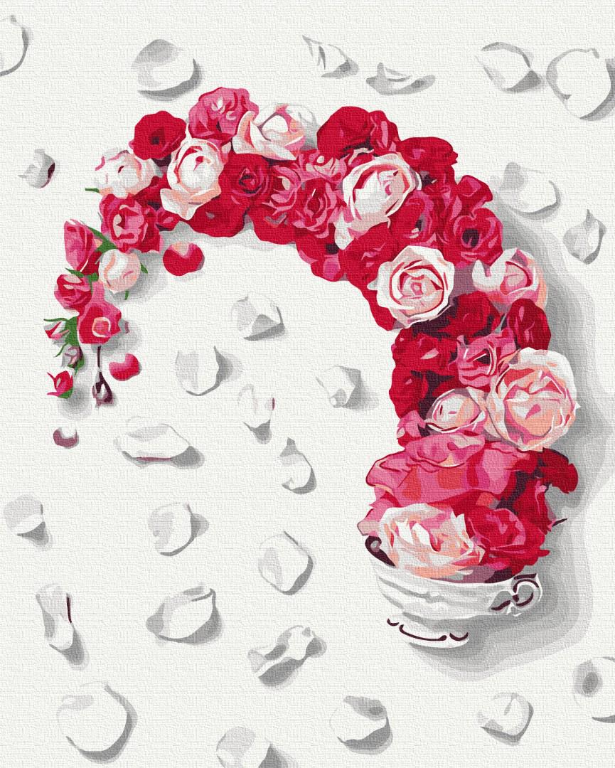 Картина за номерами Brushme Рожевий чай 40x50 см (BSM-B53595) Картина за номерами Brushme Рожевий чай 40x50 см (BSM-B53595)