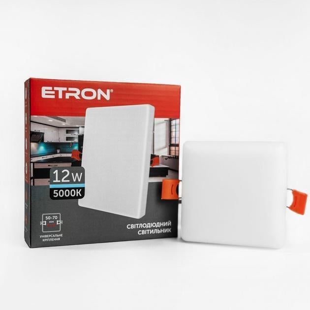 LED-светильник квадратный ETRON Decor 1-EDP-655 12W 5000К IP20 (27551855)