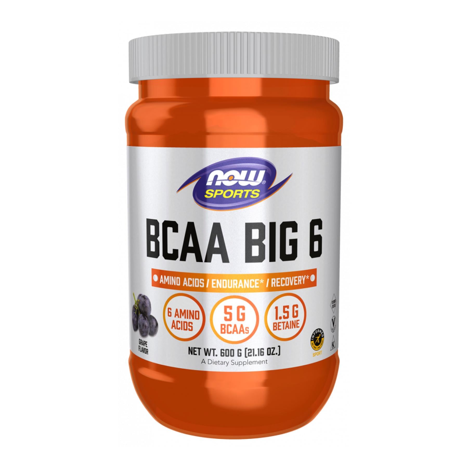 Аминокислоты Now Foods BCAA Big 6 Grape 600 г