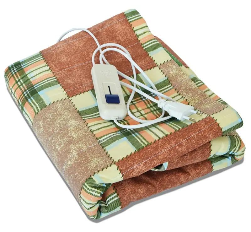 Электропростынь двуспальная Трио - 02102 чехол в клетку 150х120 см Желтый/Зеленый/Коричневый (1007887-Other-4)