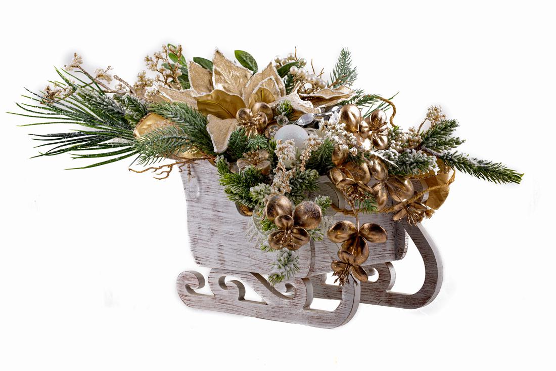 Новорічна композиція у санях BonaDi (RM0-148)