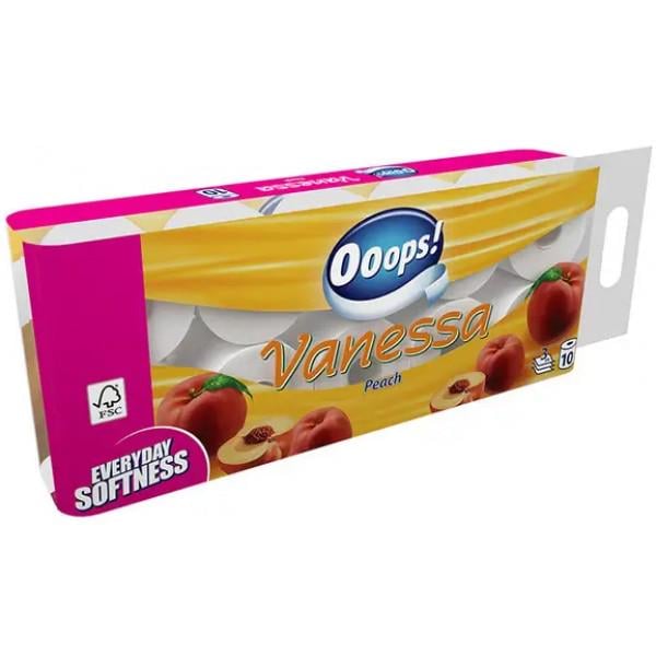 Туалетная бумага Ooops! Vanessa Premium Персик 3 слоя 10 шт. 115 отрывов