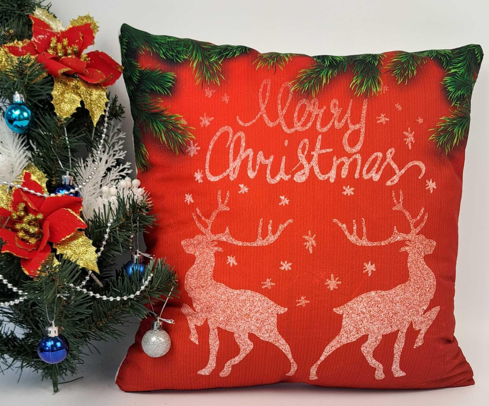 Наволочка велюровая Deer 45x45 см Red (CN20889)