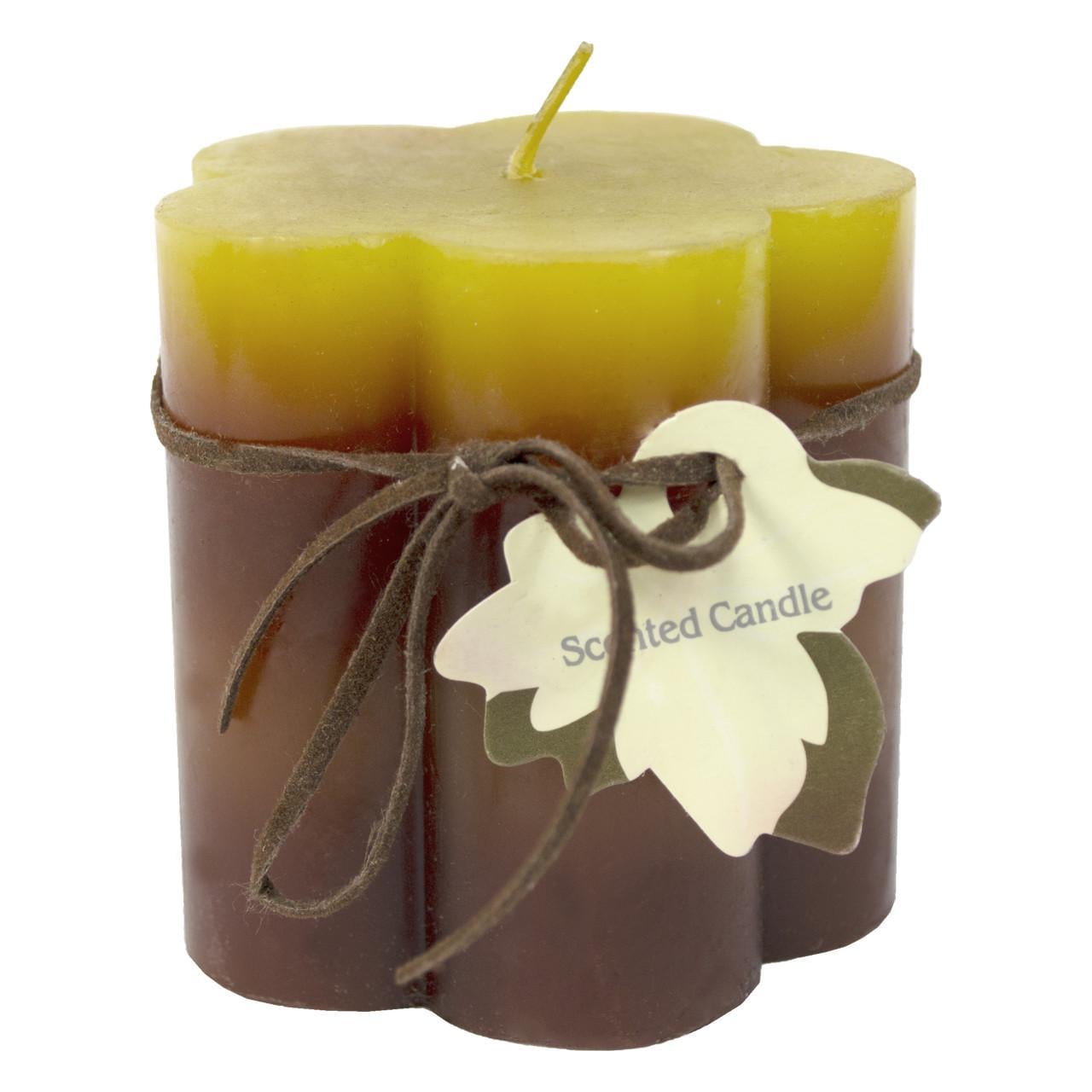 Аромасвеча пеньковая столбика в форме цветка 7 см Желтый (7G-F-48531C)