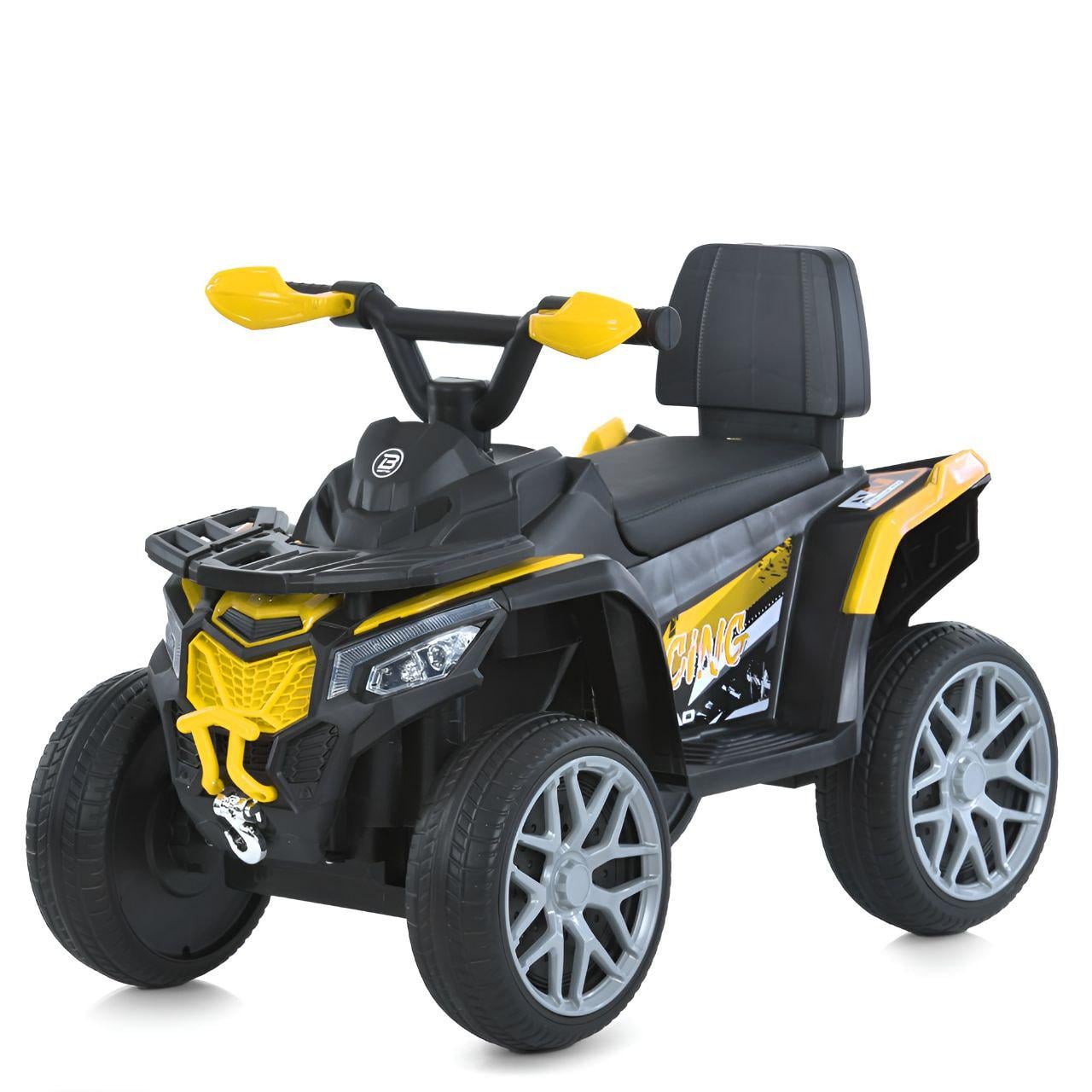 Детский электрический квадроцикл Bambi Racer M 6125EBLR-6 до 3 км/ч 6V/800mA экокожа желтый (26137695)