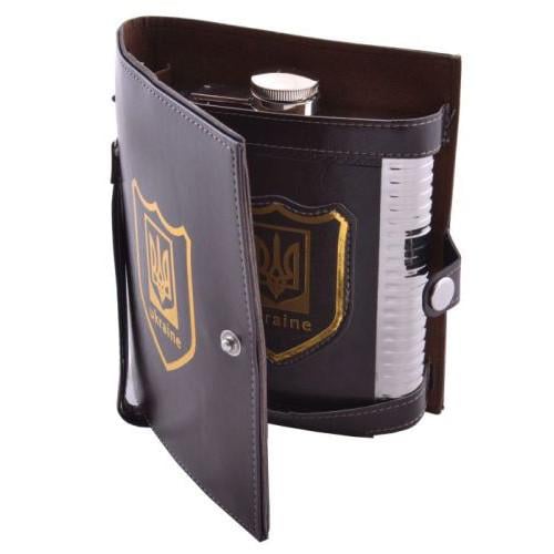 Фляга Ukraine в барсетці 568 мл Чорний