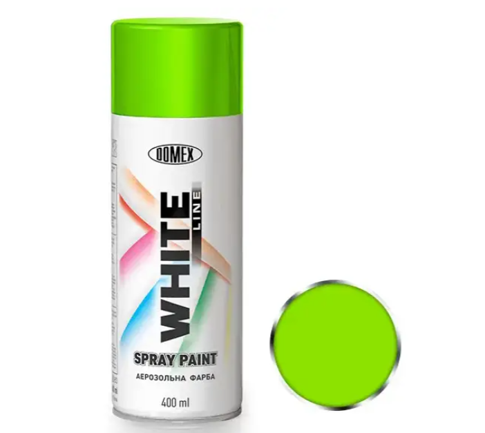 Краска аэрозольная Domex White Line акриловая эмаль 400 мл 6018 Салатовый (X-1431)