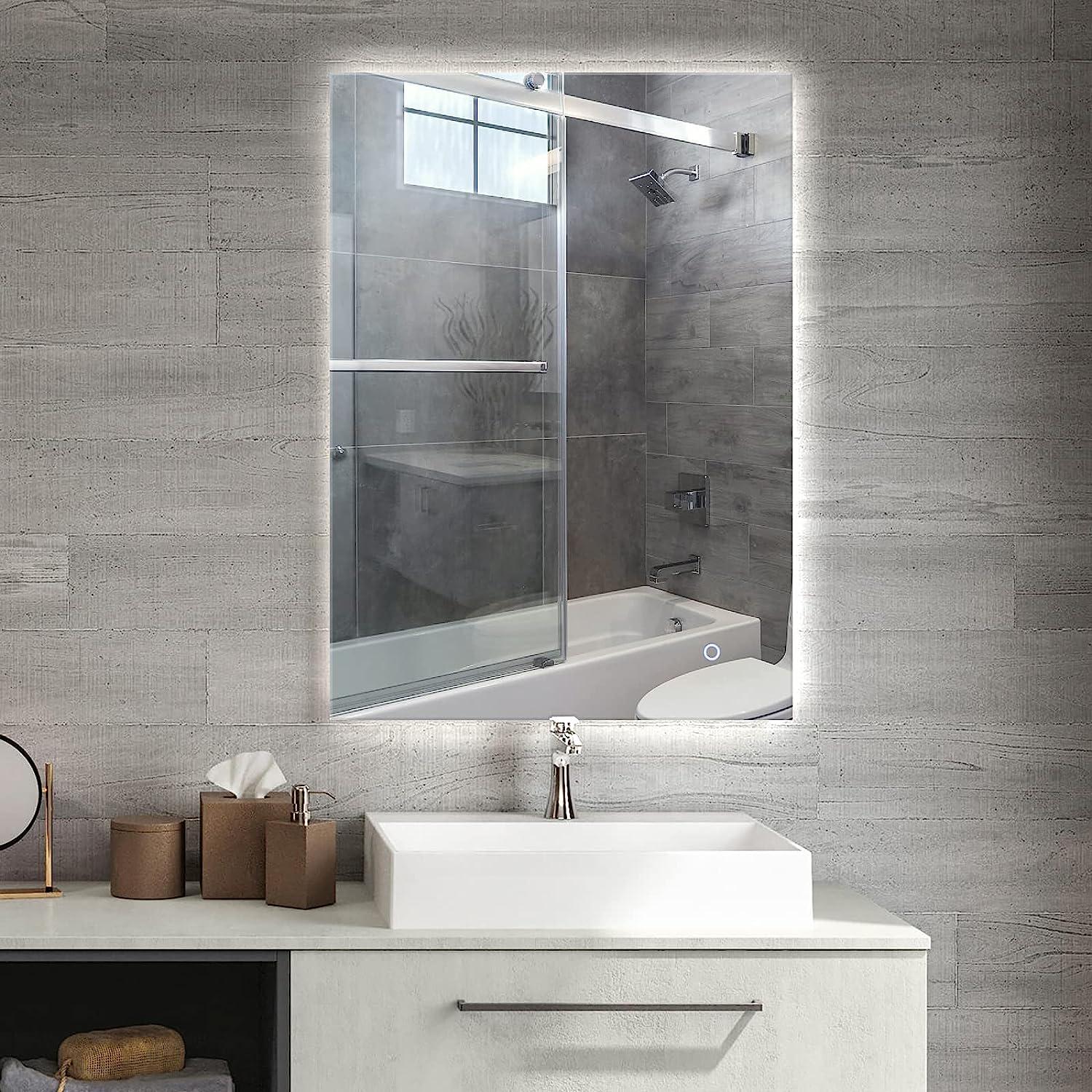 Зеркало Dim Dzerkal SANO с LED-подсветкой и сенсорным управлением 50х70 см (10018)