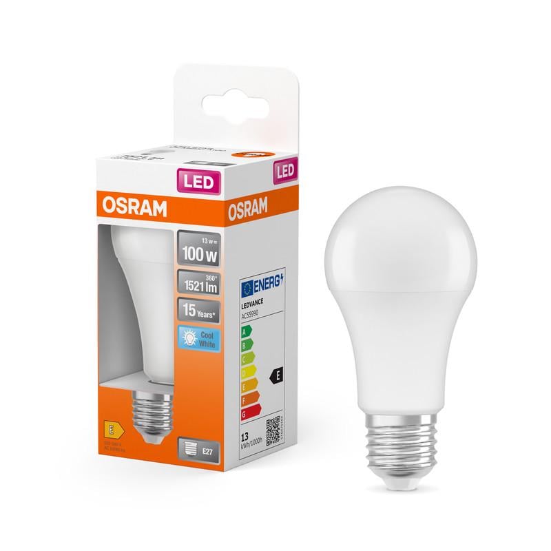 Лампа Osram LED STAR CLASSIC A груша 13W 220V 1521lm 4000K E27 60x118 мм (4058075304253)