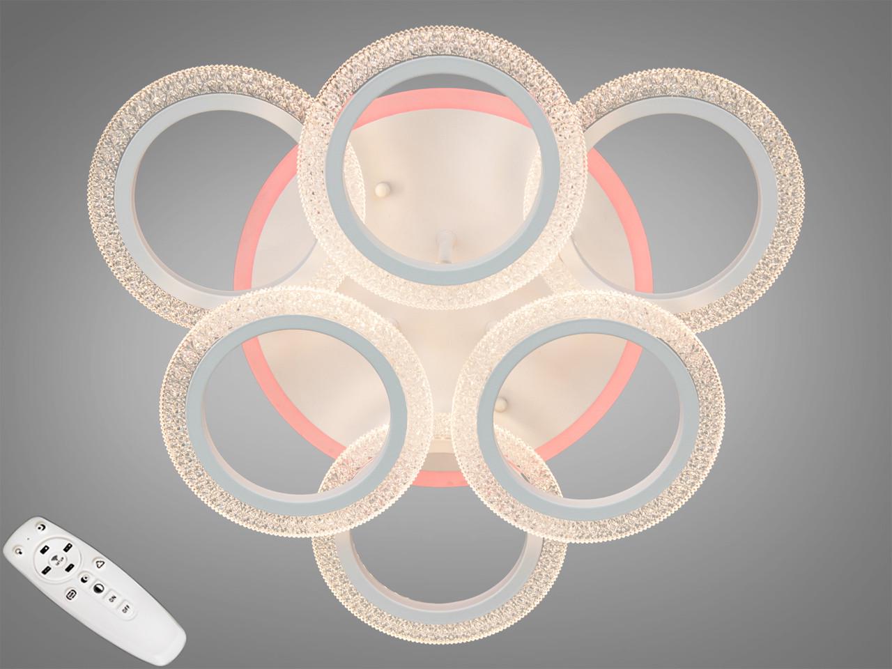 Люстра потолочная с диммером LED 2408/3+3BK 3col dim (2437588211)