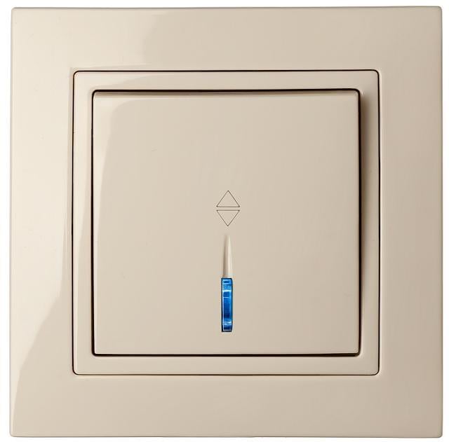 Выключатель одноклавишный с подсветкой проходной MARSHEL ELEGANT VS10-202 Beige (VS10-202 Beige)