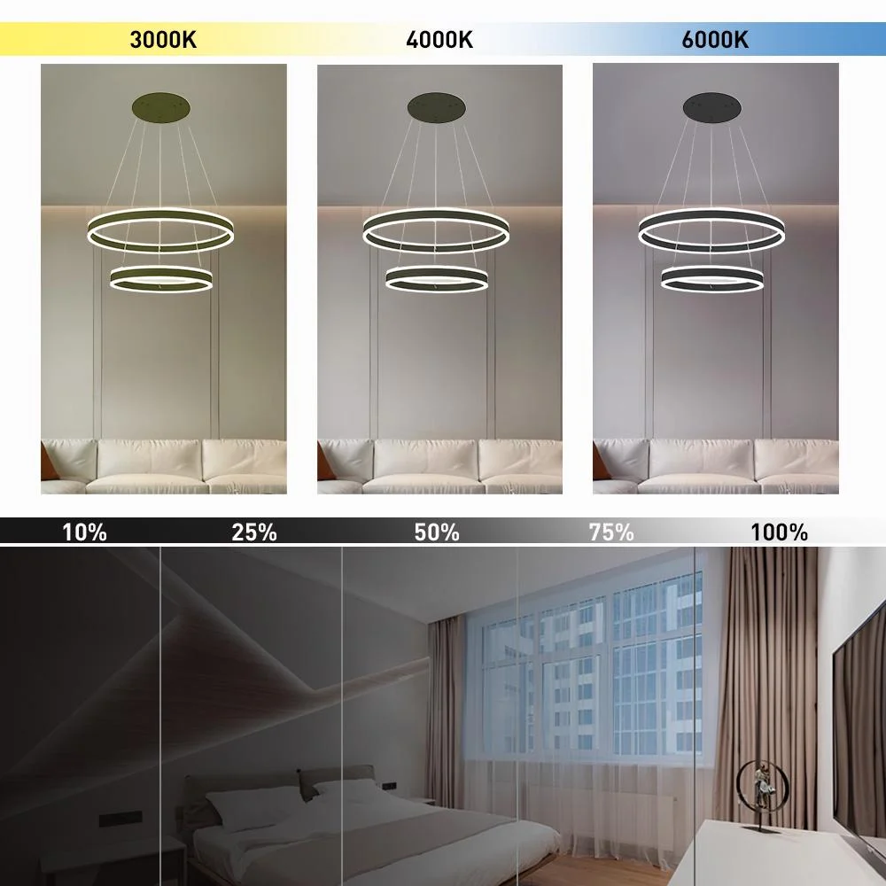 Люстра ESLLSE STELLA 2R с пультом 160W 600x1200 мм Черный (10418) - фото 4 Люстра ESLLSE STELLA 2R с пультом 160W 600x1200 мм Черный (10418) - фото 4