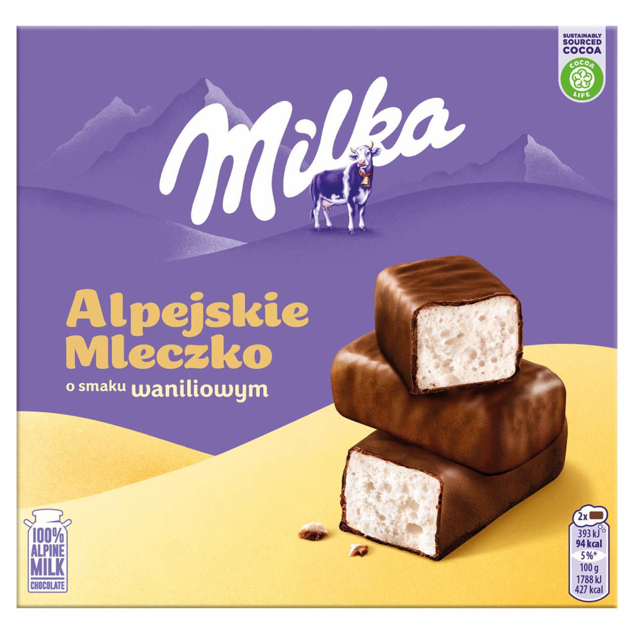 Пташине молоко Milka Alpine Milk зі смаком ванілі (27206845)