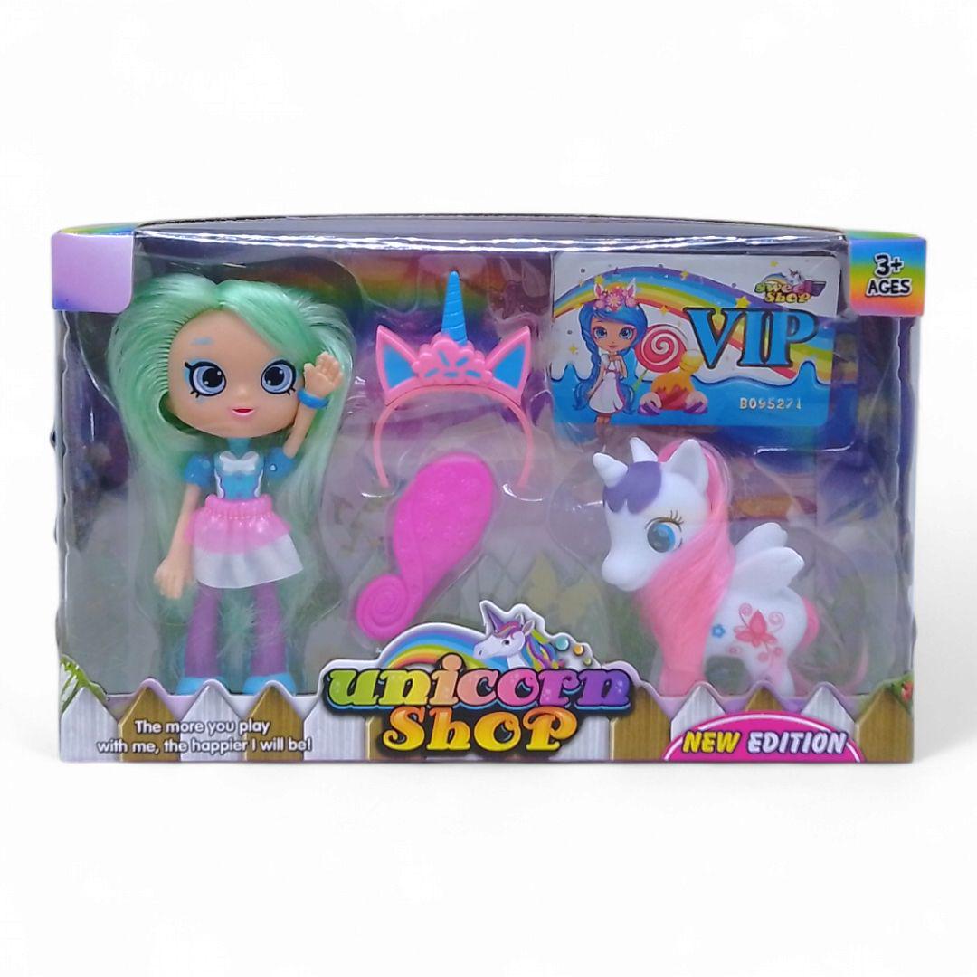 Кукла с единорогом Unicorn shop Мятный (253449)