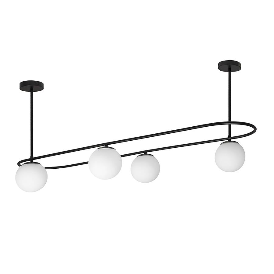 Люстра Levistella 7529812-4 BK+WH на четыре плафона Черный/Белый (2307922868)