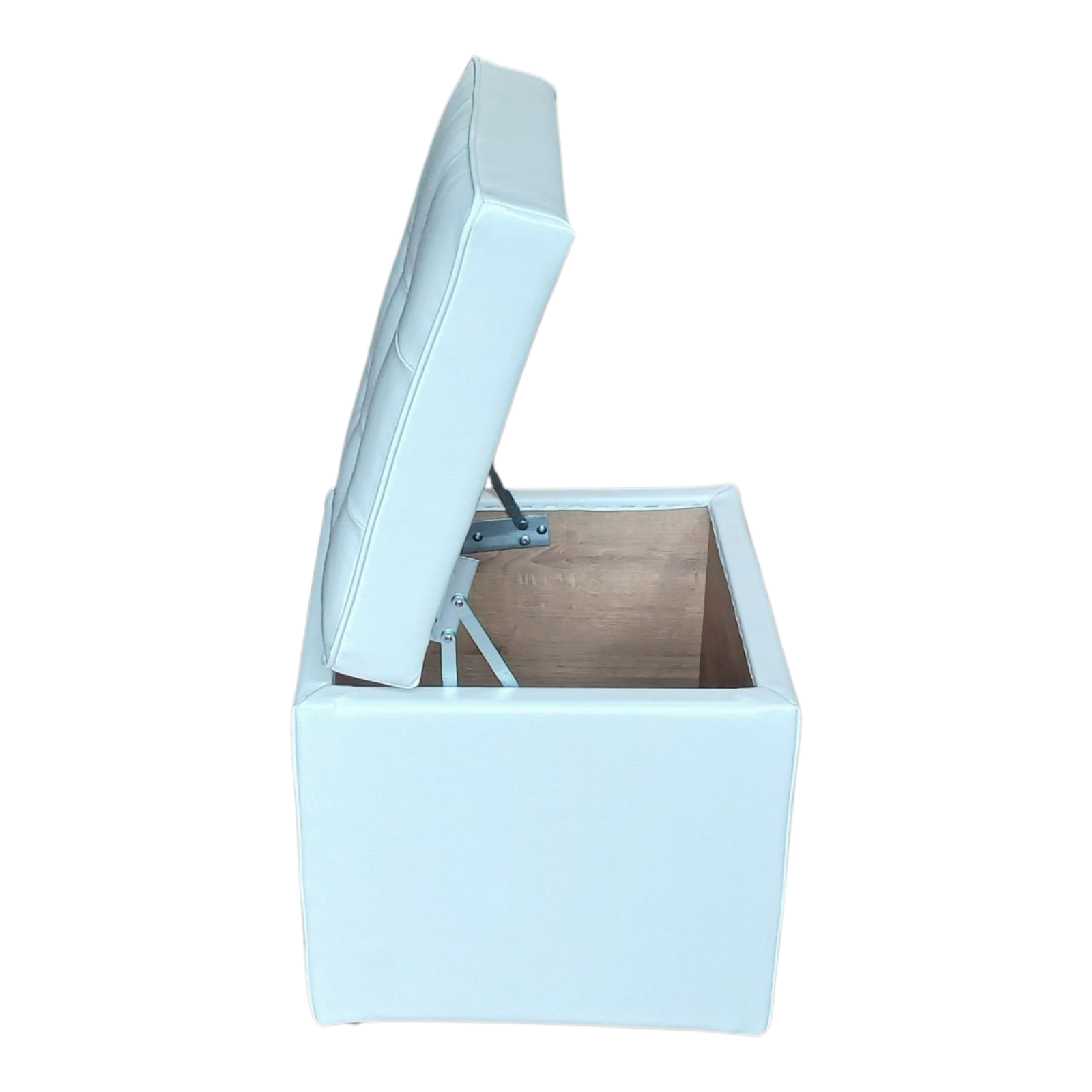 Пуф квадратний Люкс з нішею екошкіра 40х40х43 см Прайм білий - фото 2 Пуф квадратний Люкс з нішею екошкіра 40х40х43 см Прайм білий - фото 2